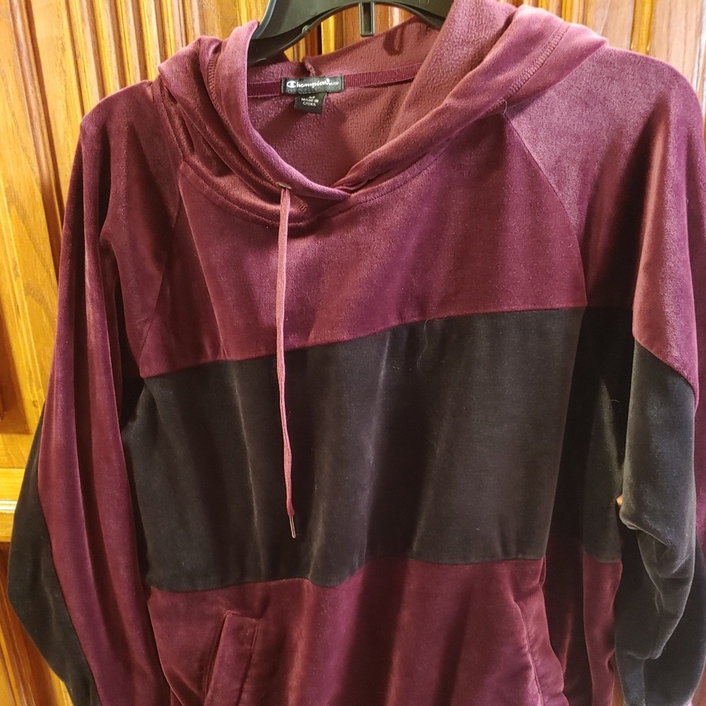 Velour hoodie & pant set